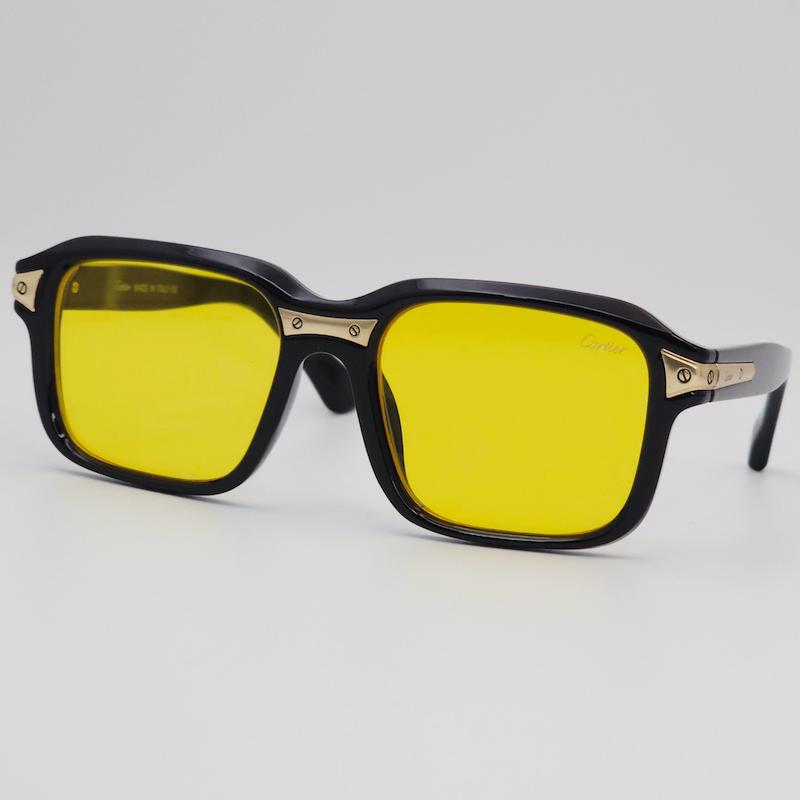 عینک شب مردانه کارتیر Cartier CT0482S ضد اشعه UV400 ایتالیایی کد 7413