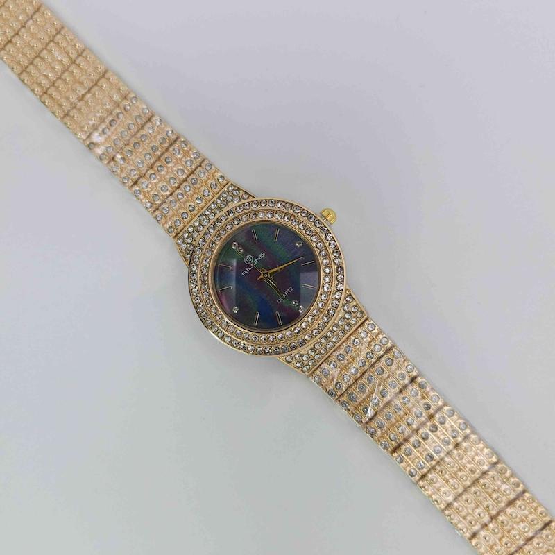ساعت مچی زنانه مجلسی ریلانس Riluns نگین دار با موتور کوارتز کد 1460