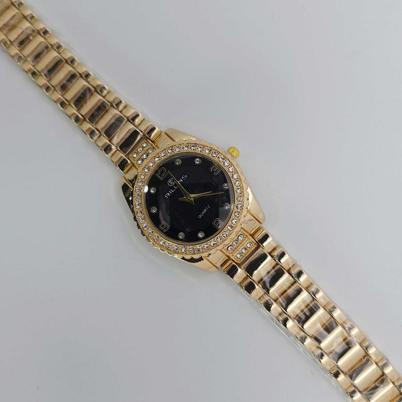 ساعت مچی زنانه مجلسی ریلانس Riluns نگین دار با موتور کوارتز کد 1466