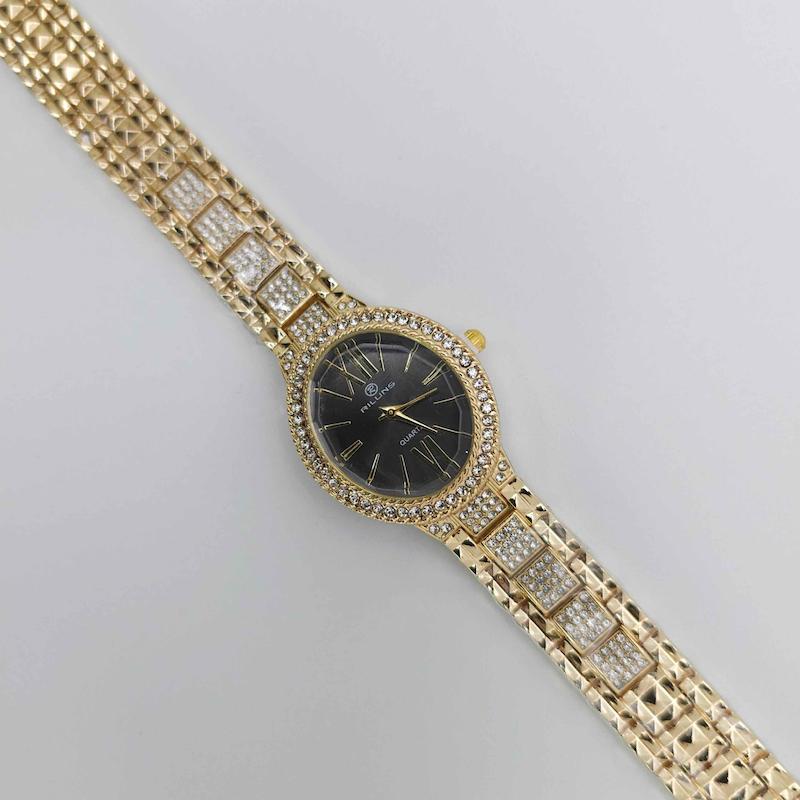 ساعت مچی زنانه مجلسی ریلانس Riluns نگین دار با موتور کوارتز کد 1483