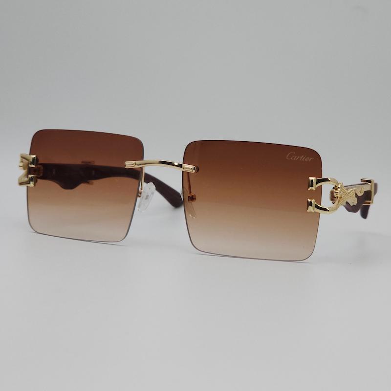 عینک آفتابی زنانه کارتیر Cartier ضد اشعه UV400 ایتالیایی کد 7489