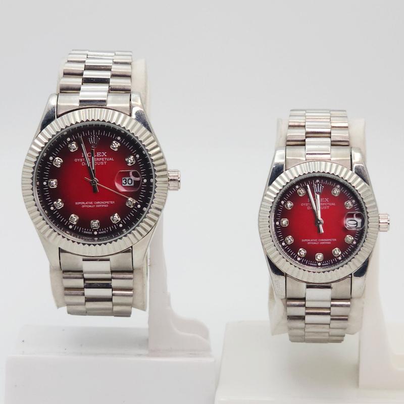 ساعت مچی ست مردانه و زنانه رولکس دیت جاست Rolex date just تاریخ دار کد 3679
