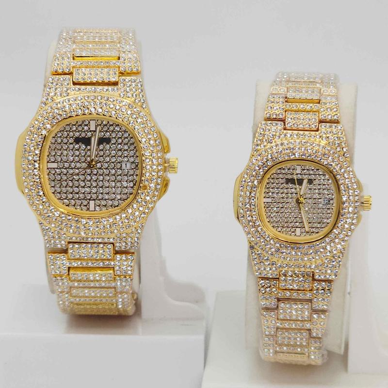 ساعت مچی ست مردانه و زنانه پتک فیلیپ Patek Philippe فول نگین کد 1854