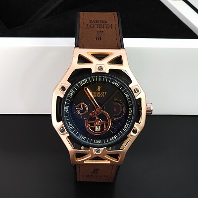 ساعت مچی مردانه هابلوت ژنو Hublot Geneve 882888 ، ساعت هابلوت مردانه ، ساعت مردانه هابلوت سبک ۳موتوره کد ۲۲۳