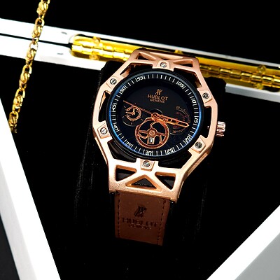 ساعت مچی مردانه هابلوت ژنو Hublot Geneve 882888 ، ساعت هابلوت مردانه ، ساعت مردانه هابلوت سبک ۳موتوره کد ۲۲۳