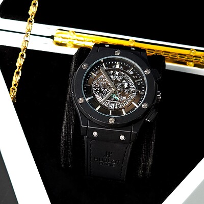 ساعت مچی مردانه هابلوت ژنو Hublot Geneve 882888 ، ساعت هابلوت مردانه ، ساعت مردانه هابلوت سبک ۳موتوره کد ۲۲۴