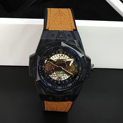 ساعت مچی مردانه هابلوت ژنو Hublot Geneve 582888 ، ساعت هابلوت عنکبوتی ، ساعت هابلوت کهکشانی سبک ۳موتوره کد ۲۲۵