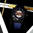 ساعت مچی مردانه هابلوت ژنو Hublot Geneve 582888 ، ساعت هابلوت عنکبوتی ، ساعت هابلوت کهکشانی سبک ۳موتوره کد ۲۲۷