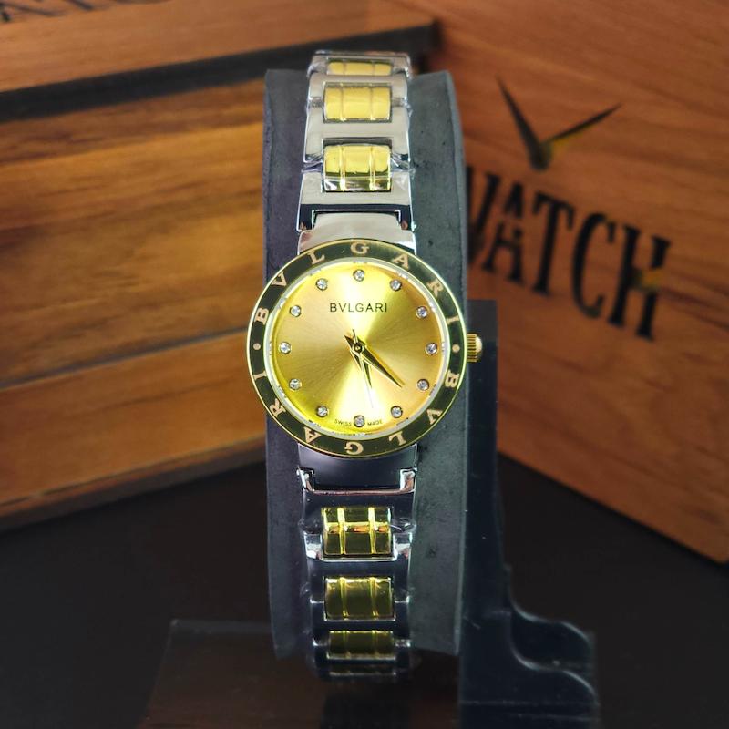 ساعت مچی زنانه بولگاری BVLGARI با موتور ژاپنی ، مناسب استایل مینیمال ، کژوال و مجلسی کد 3216