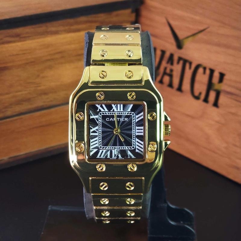 ساعت مچی زنانه کارتیر CARTIER با موتور ژاپنی ، انتخابی شیک برای استایل های خاص ، سایز سه کد 3243