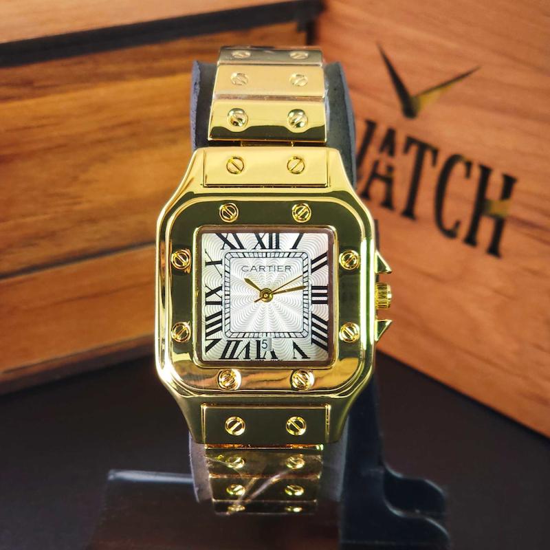 ساعت مچی زنانه کارتیر CARTIER با موتور ژاپنی ، انتخابی شیک برای استایل های خاص ، سایز سه کد 3247