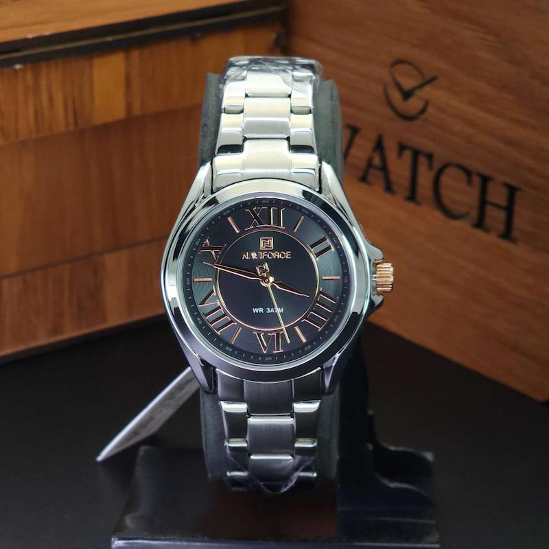 ساعت مچی زنانه نیوی فورس Naviforce NF5037 با موتور کوارتز ژاپن و بند استیل کد 3554