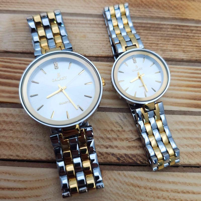 ساعت مچی ست مردانه و زنانه گلکسی Galaxy GS2380 با موتور کوارز ژاپن و رنگ ثابت کد 3687