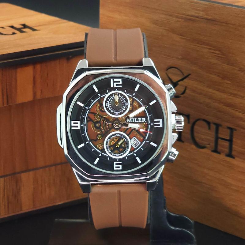 ساعت مچی مردانه میلر Miler A1113 سبک 3 موتوره و تاریخ دار کد 3775