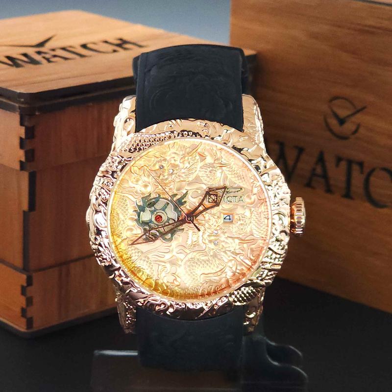 ساعت مچی مردانه اینویکتا یاکوزا Invicta yakuza با بند رابر و موتور کوارتز کد 3831