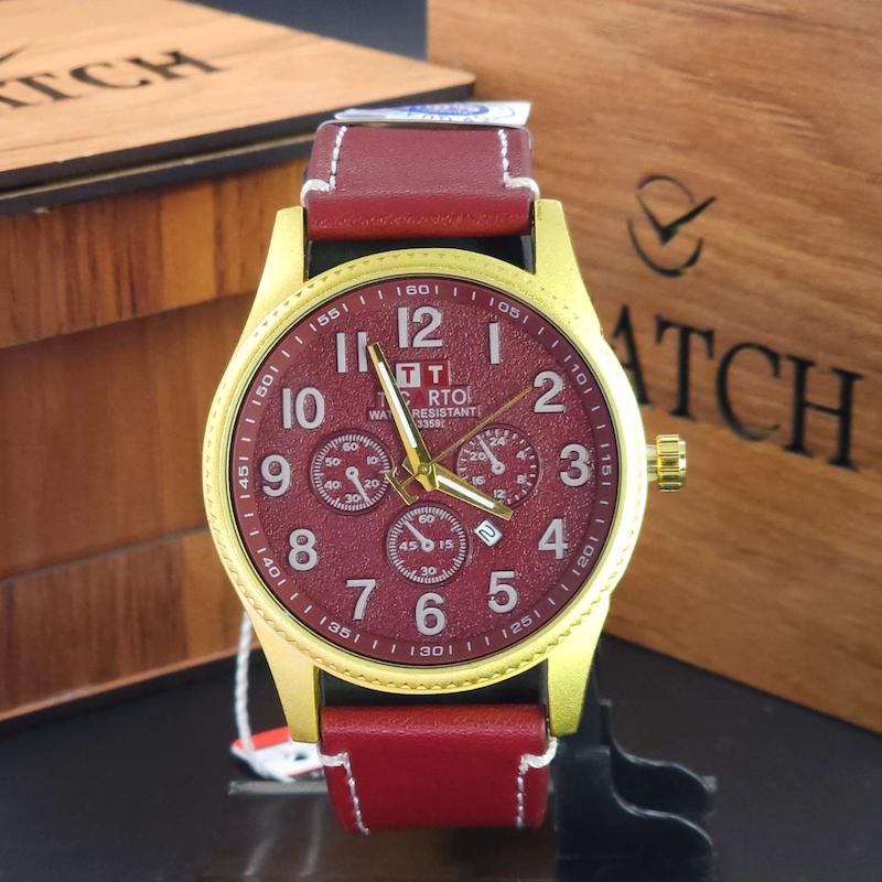 ساعت مچی مردانه تیکارتو Ticarto MT3359G سبک 3 موتوره تاریخ دار کد 3849