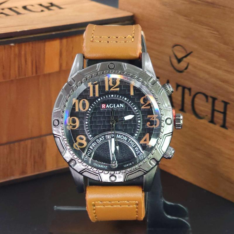 ساعت مچی مردانه رگلان Raglan باعقربه های شبنما و موتور کوارتز کد 3961