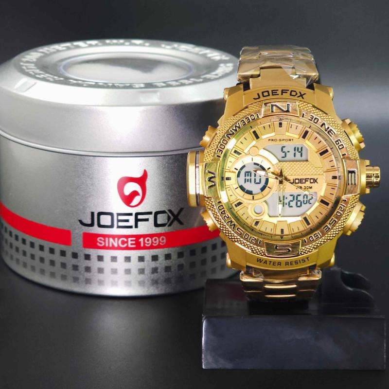 ساعت مچی مردانه جوفاکس، جی فوکس Joefox 1730G دو زمانه و دو موتوره کد 3986