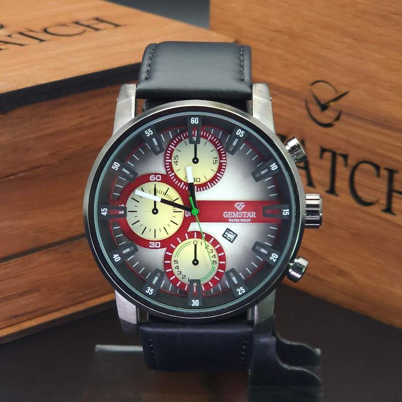 ساعت مچی مردانه جم استار Gemstar GS3002 موتور ژاپن و سبک 3موتوره کد 3987