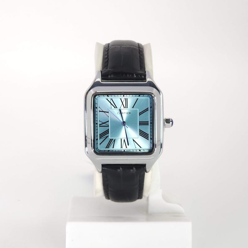 ساعت مچی مردانه کارتیر Cartier رنگ ثابت با بند چرم کد 4078