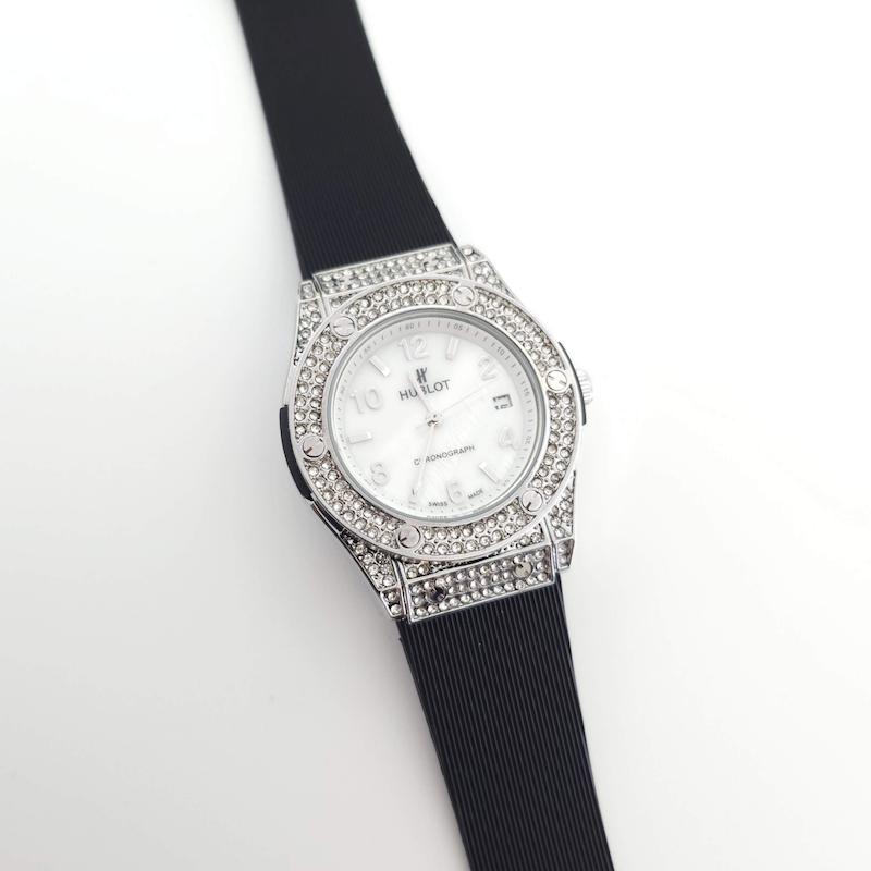 ساعت مچی زنانه هابلوت HUBLOT A919L با موتور کوارتز ژاپن و قاب فول نگین کد 3308