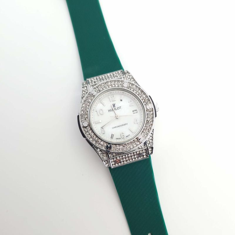 ساعت مچی زنانه هابلوت HUBLOT A919L با موتور کوارتز ژاپن و قاب فول نگین کد 3303