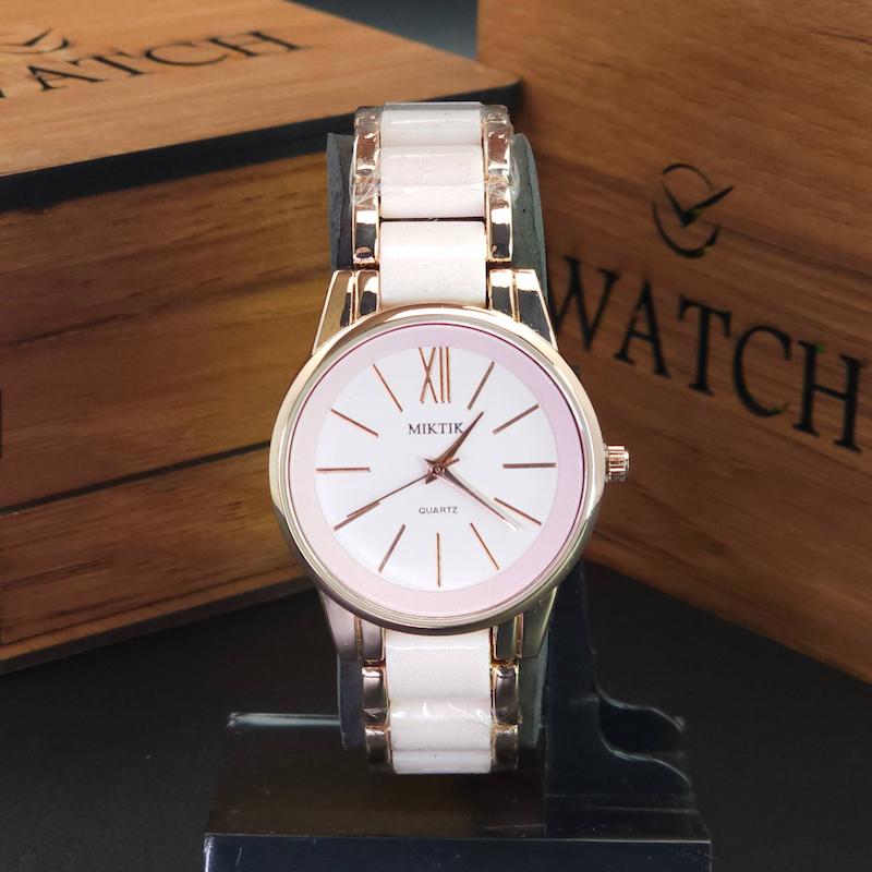ساعت مچی زنانه میکتیک Miktik طراحی مینیمال مناسب تیپ های کژوال کد 4307