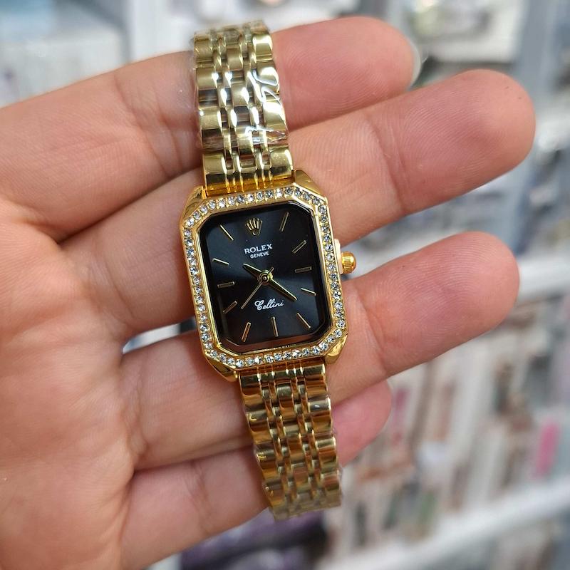 ساعت مچی زنانه رولکس Rolex موتور کوارتز باکیفیت و طراحی زیبا کد 4507