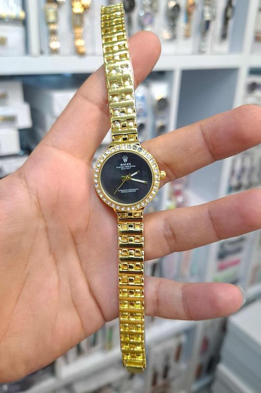 ساعت مچی زنانه رولکس Rolex موتور کوارتز باکیفیت و طراحی زیبا کد 4508