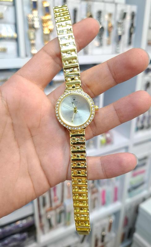 ساعت مچی زنانه رولکس Rolex موتور کوارتز باکیفیت و طراحی زیبا کد 4509