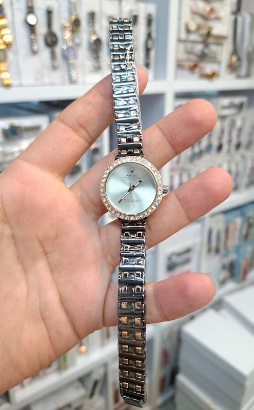 ساعت مچی زنانه رولکس Rolex موتور کوارتز باکیفیت و طراحی زیبا کد 4510
