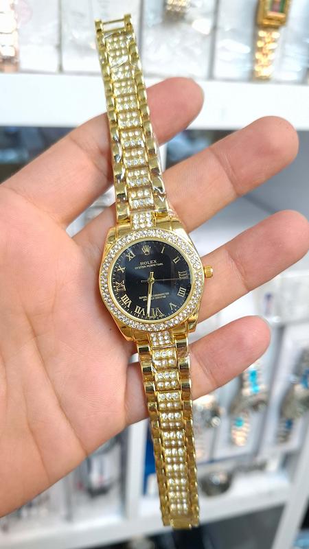 ساعت مچی زنانه رولکس Rolex موتور کوارتز باکیفیت و طراحی زیبا کد 4512