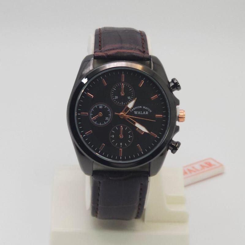 ساعت مچی مردانه والار  Walar با موتور کوارتز و بند چرم  کد 4656