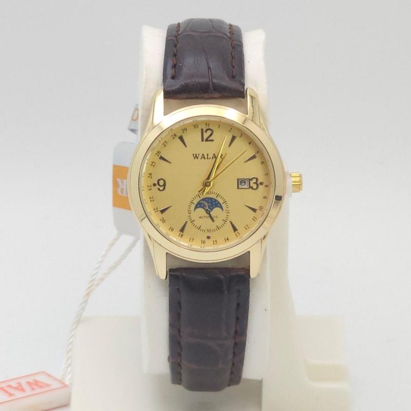ساعت مچی زنانه والار Walar با موتور کوارتز و بند چرم  کد 4659