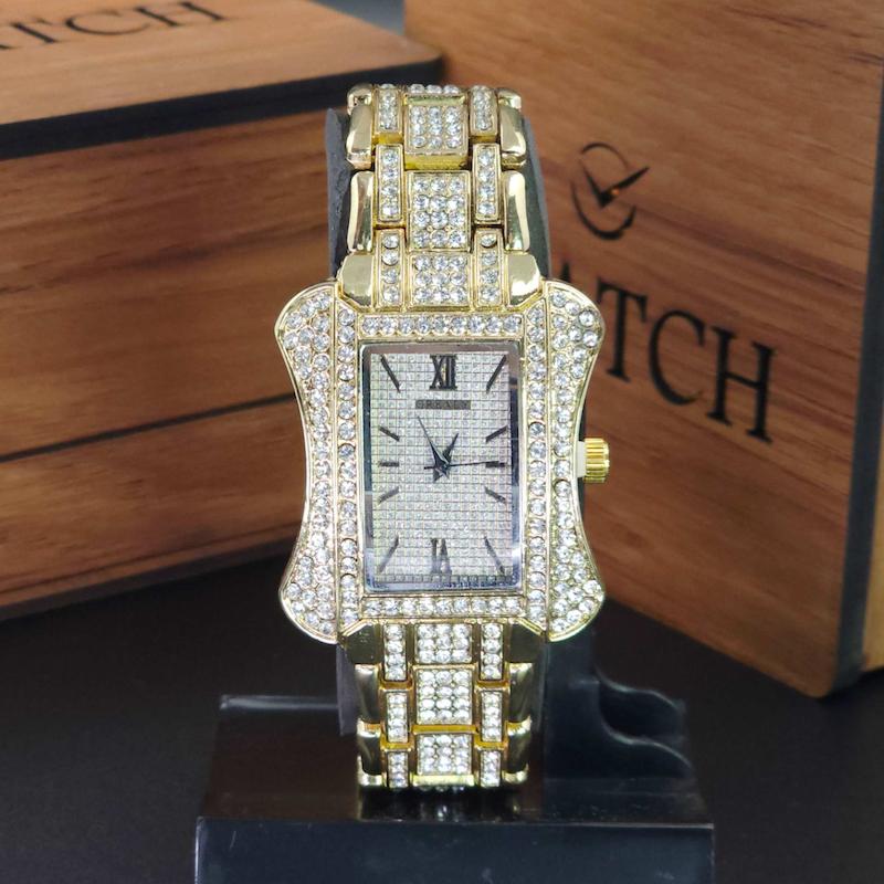 ساعت مچی مردانه و زنانه گریلی فول نگین Grealy با موتور کوارتز کد 4711