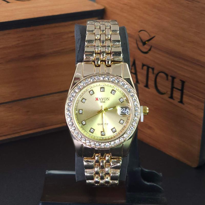 ساعت مچی زنانه کاین Cayon 1996 با موتور کوارتز و تاریخ دار کد 4715