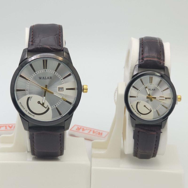 ساعت مچی ست مردانه و زنانه والار Walar با موتور کوارتز و تاریخ دار کد 4723