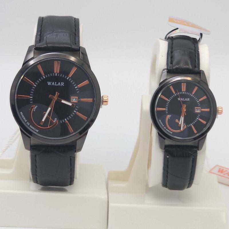 ساعت مچی ست مردانه و زنانه والار Walar با موتور کوارتز و تاریخ دار کد 4724