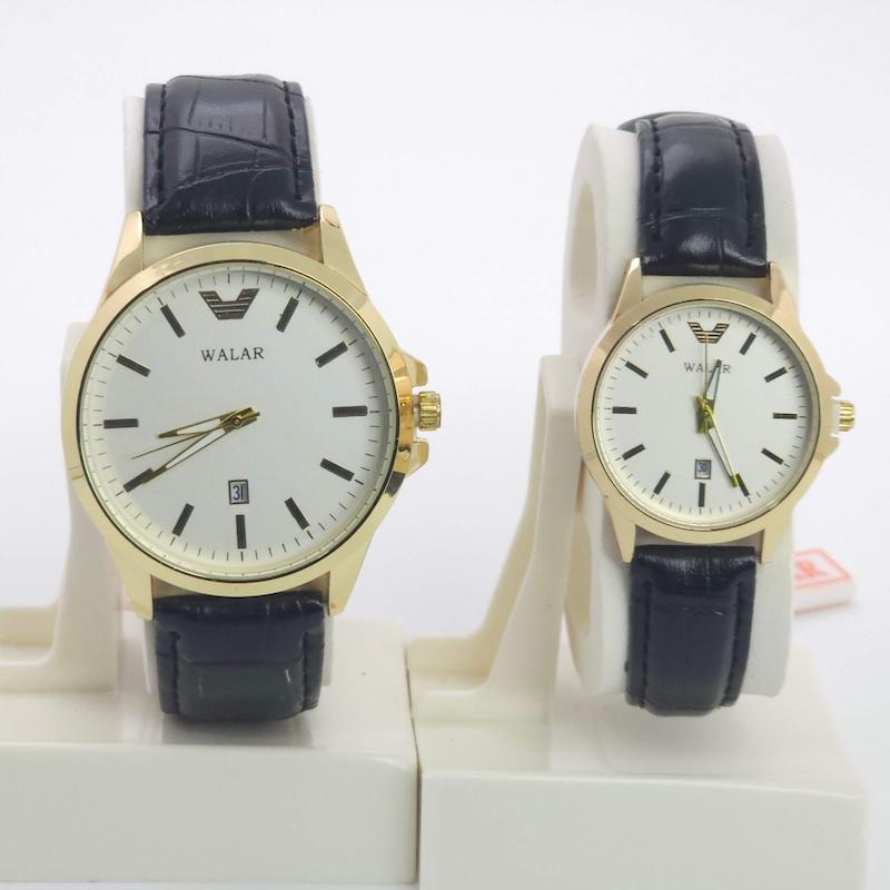 ساعت مچی ست مردانه و زنانه والار Walar با موتور کوارتز و تاریخ دار کد 4726