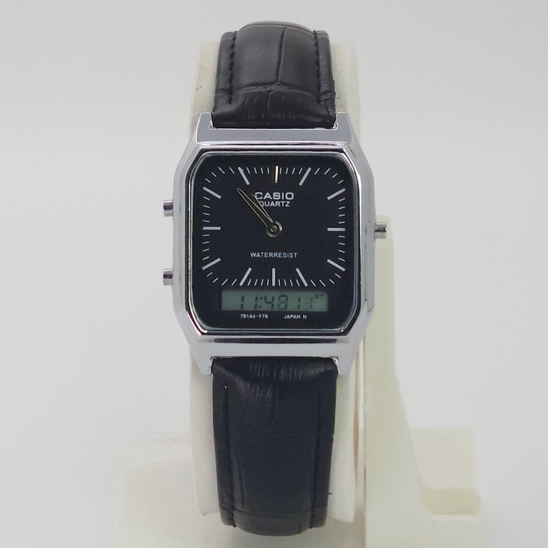 ساعت مچی مردانه کاسیو Casio دوزمانه با بند چرم و بسیار باکیفیت کد 4740