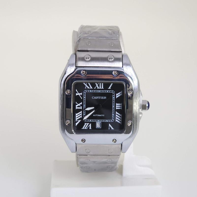 ساعت مچی مردانه کارتیر Cartier 4072 تاریخ دار با اعداد یونانی و موتور کوارتز کد 4747