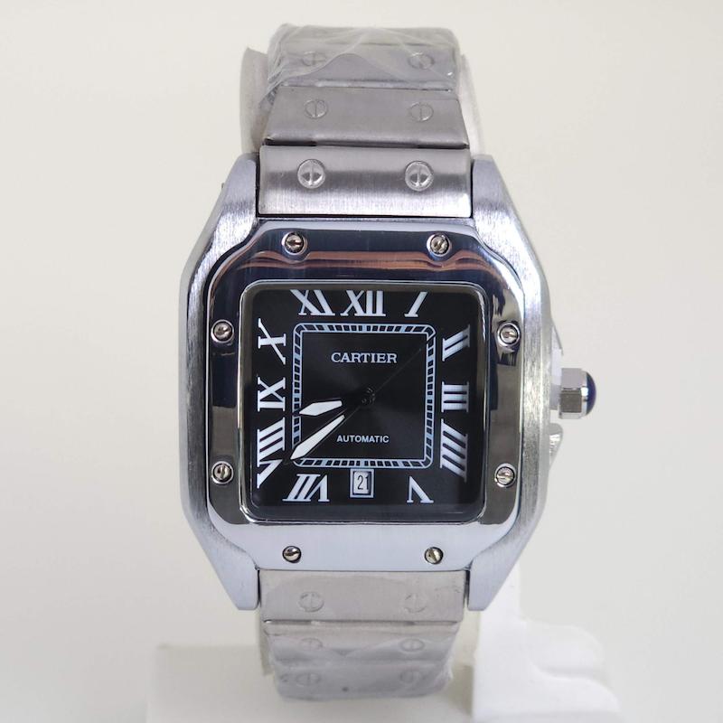 ساعت مچی مردانه کارتیر Cartier 4072 تاریخ دار با اعداد یونانی و موتور کوارتز کد 4747