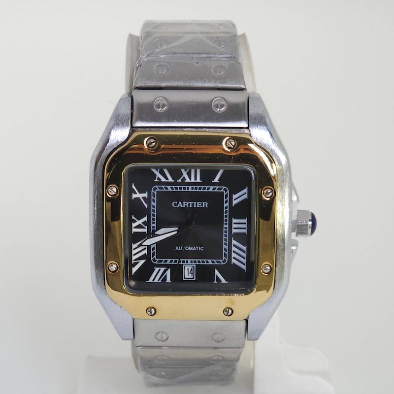 ساعت مچی مردانه کارتیر Cartier 4072 تاریخ دار با اعداد یونانی و موتور کوارتز کد 4749