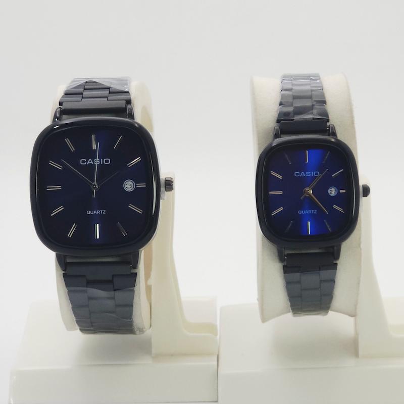 ساعت مچی ست مردانه و زنانه کاسیو اولدمانی Casio با موتور کوارتز و تاریخ دار کد 4788