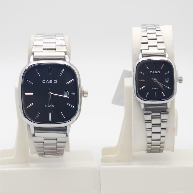 ساعت مچی ست مردانه و زنانه کاسیو اولدمانی Casio با موتور کوارتز و تاریخ دار کد 10605