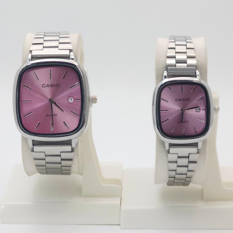 ساعت مچی ست مردانه و زنانه کاسیو اولدمانی Casio با موتور کوارتز و تاریخ دار کد 4792