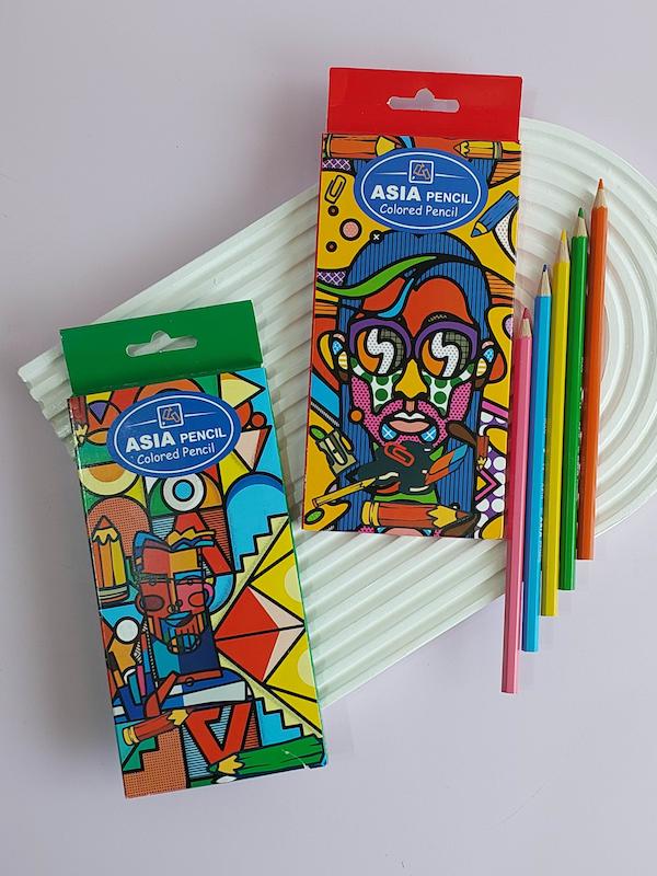 مداد رنگی ۱۲ تایی آسیا