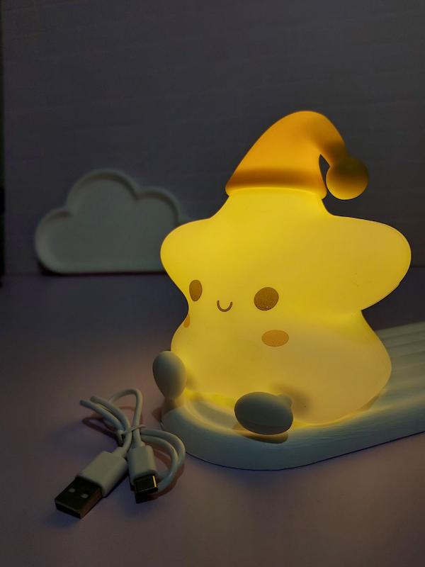 چراغ خواب سیلیکونی لمسی ستاره 