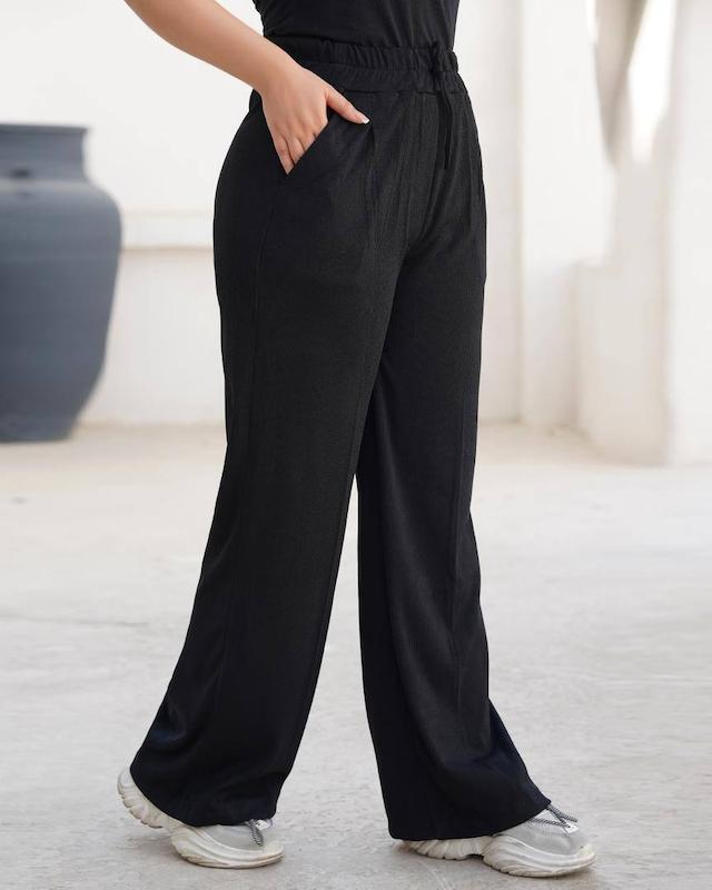 شلوار زنانه مدل مارپیچ کمر کش قد ۱۰۵