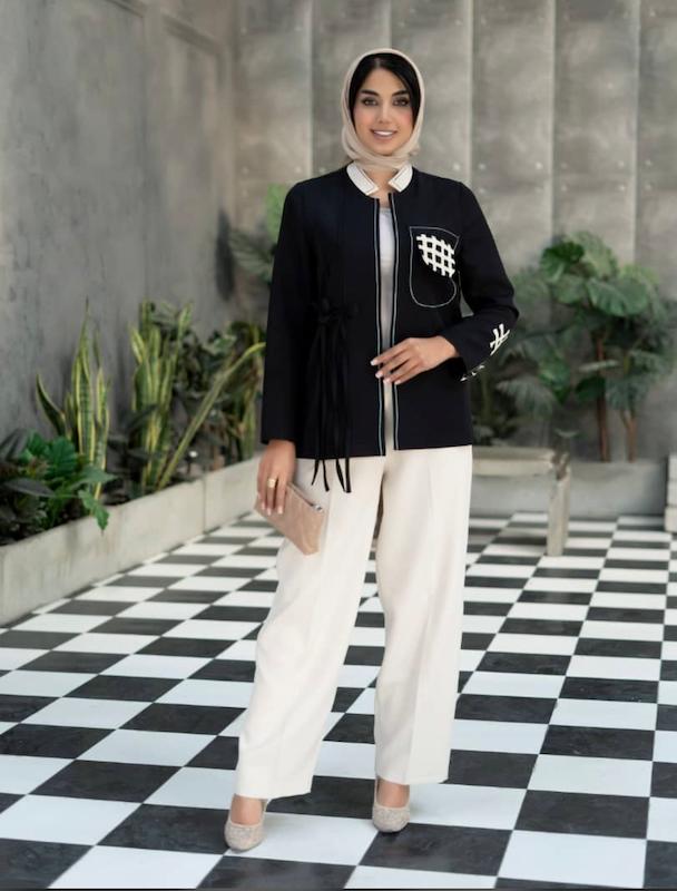 کت و شلوار پاپیونی زنانه 
